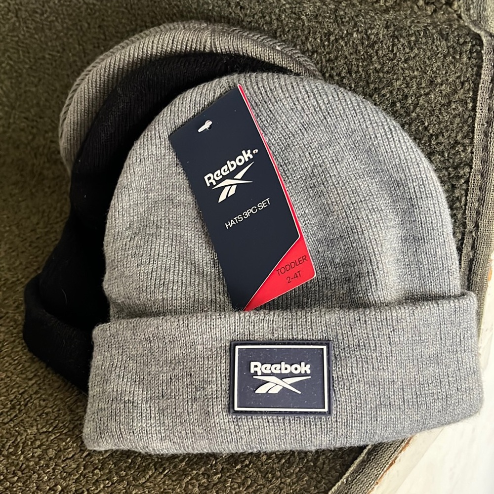 Toddler beanie hats 3 pack Reebok